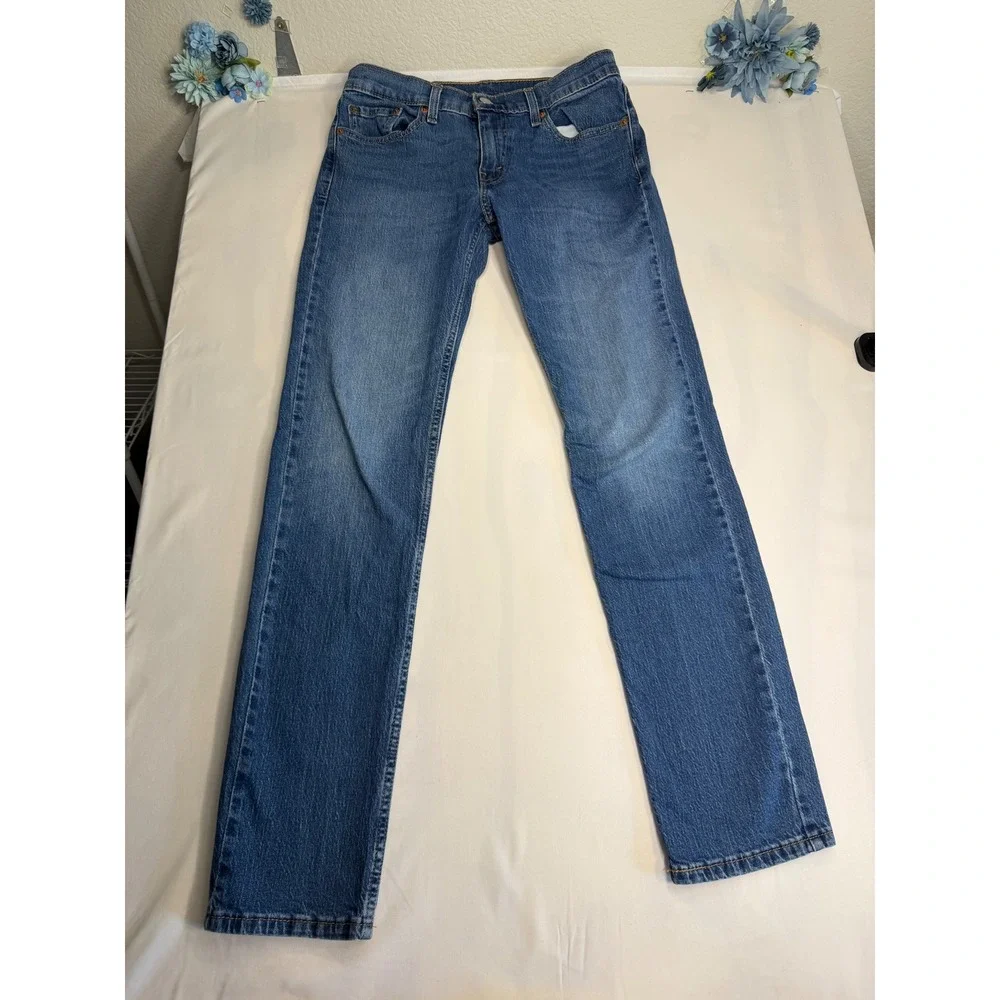 Levis 511 Slim Fit Blue Denim Jeans Mens W30 L34 Medium Wash 045116000